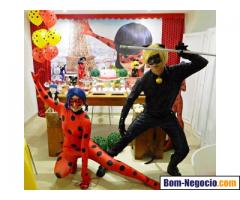 Personagem Miraculous Ladybug e Cat Noir Para Festa Infantil BH e Regiao