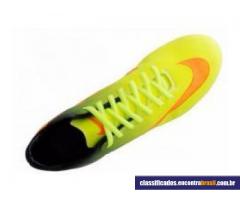 Vendo Chuteira Nike Mercurial Preta e Verde Limão