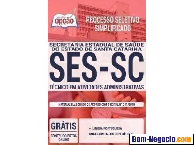 Apostila SES SC 2019 Técnico em Atividades Administrativa PDF